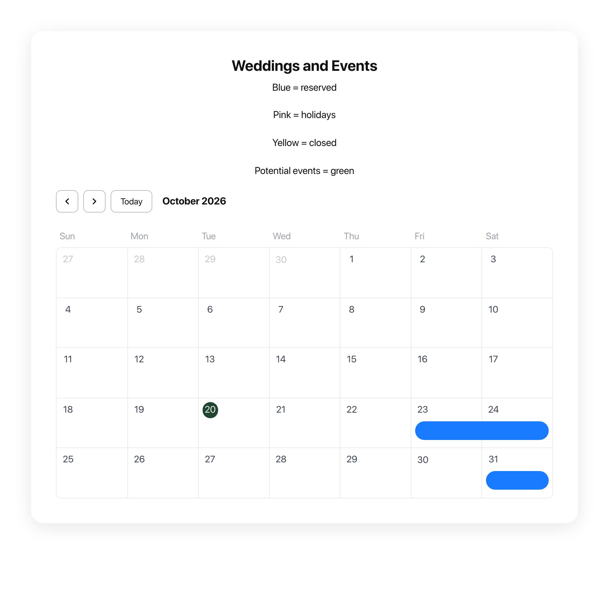 Untitled Event Calendar